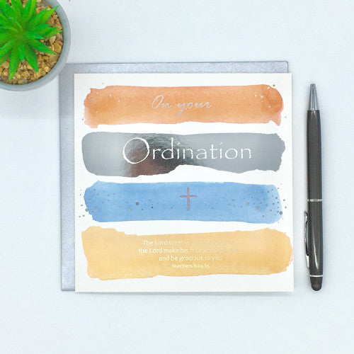 On Your Ordination Card Blue And Orange - The Christian Gift Company