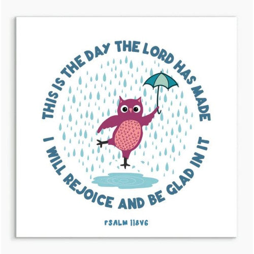 This Is The Day Owl Framed Print - The Christian Gift Company