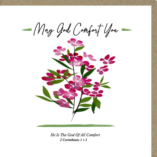 May God Comfort You Greetings Cards - The Christian Gift Company