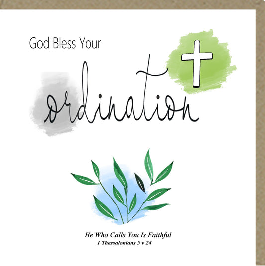 God Bless Your Ordination Greetings Card - The Christian Gift Company