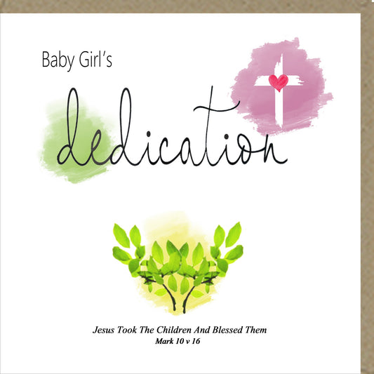 Baby Girl’s Dedication Greetings Card - The Christian Gift Company