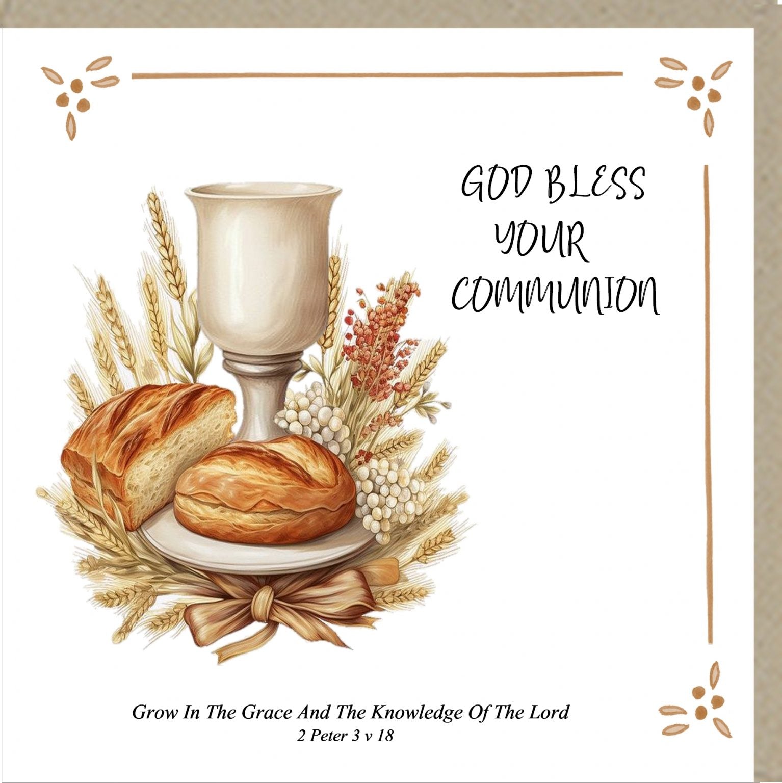 God Bless Your Holy Communion – Greetings Card - The Christian Gift Company