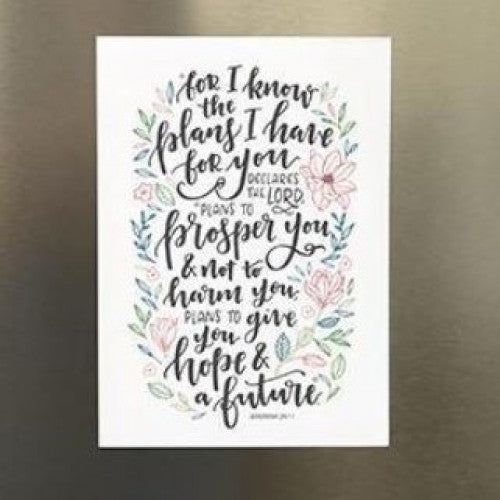 For I Know The Plans (Leaves) Magnet - The Christian Gift Company