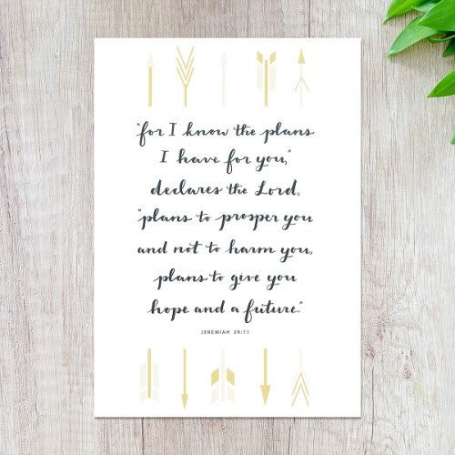 Magnet For I Know The Plans (Arrows) - The Christian Gift Company