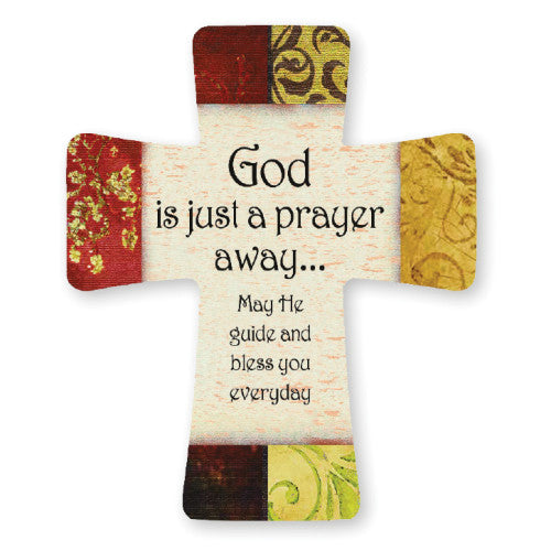 Porcelain Cross God Is Just A Prayer Away - The Christian Gift Company