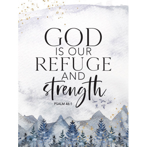 God Is Our Refuge Wooden Magnet - The Christian Gift Company