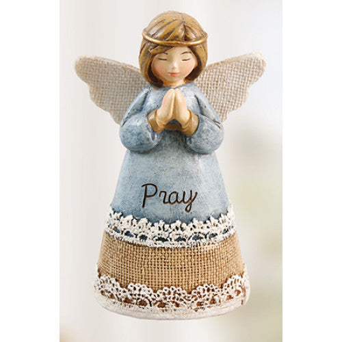 Resin Message Angel Pray - The Christian Gift Company
