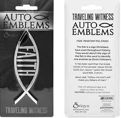 Faith Car Fish Emblem - The Christian Gift Company