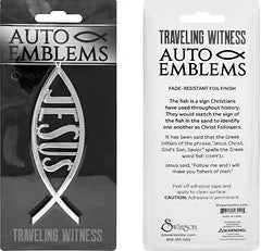 Jesus fish car emblem - The Christian Gift Company