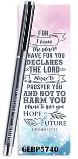 For I Know The Plans Gel Pen & Bookmark - The Christian Gift Company