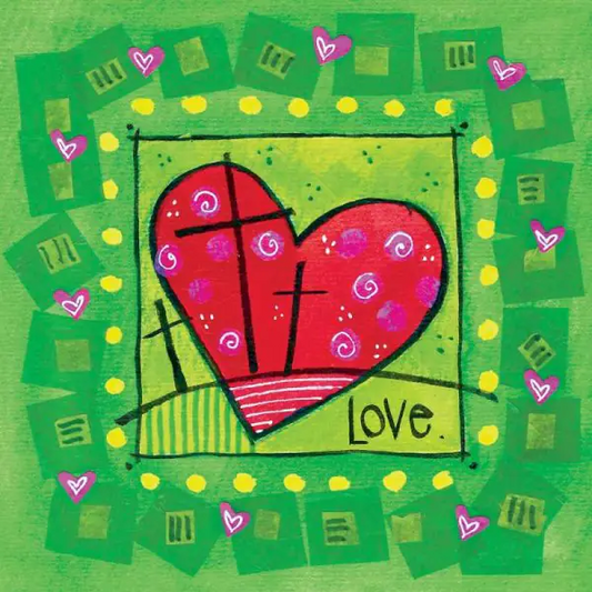 Easter Heart Christian Easter Cards (pack of 5)