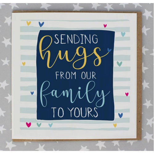 Sending Hugs To Your Family Card - The Christian Gift Company