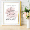 She Believed She Could A4 Print - The Christian Gift Company