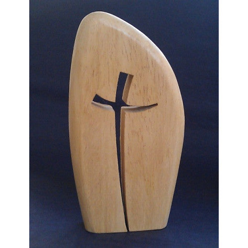 Simple Curved Cross Large - The Christian Gift Company