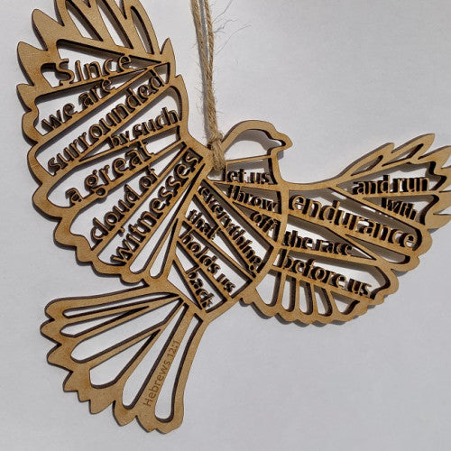 Since We Are Surrounded Wooden Hanging Bird - The Christian Gift Company