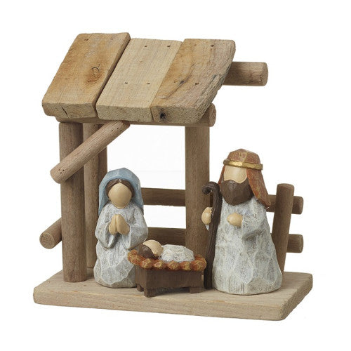Neat Wooden Nativity Set - The Christian Gift Company