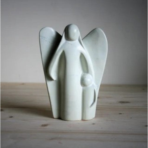 Soapstone Angel And Child - The Christian Gift Company