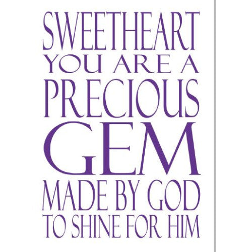 Sweetheart You Are A Precious Gem Notebook - The Christian Gift Company