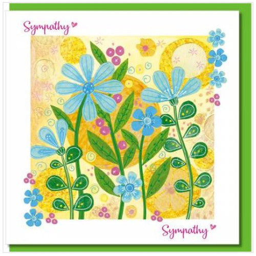 Sympathy Yellow Flowers Card No Bible Verse - The Christian Gift Company