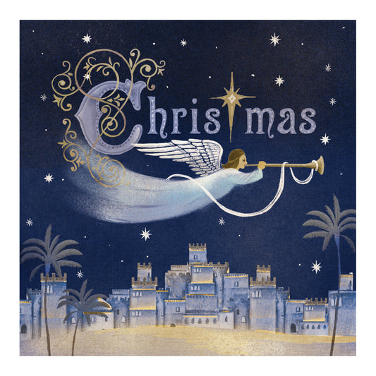 Tearfund – Angel over Bethlehem (Pack of 10) - The Christian Gift Company