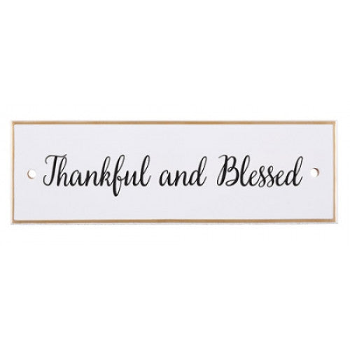Thankful And Blessed Ceramic Wall Plaque - The Christian Gift Company