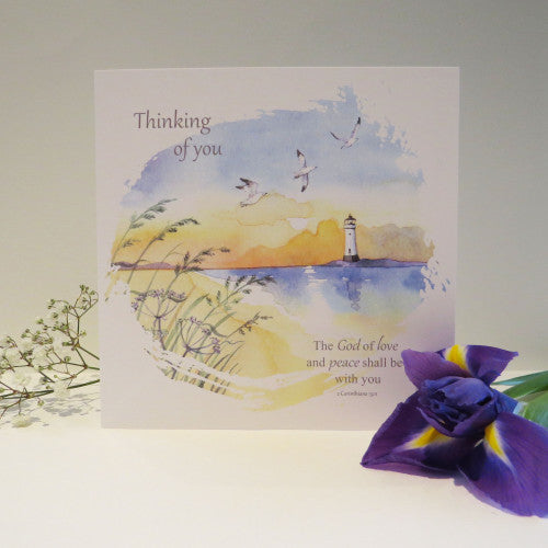 Thinking Of You Lighthouse Card - The Christian Gift Company