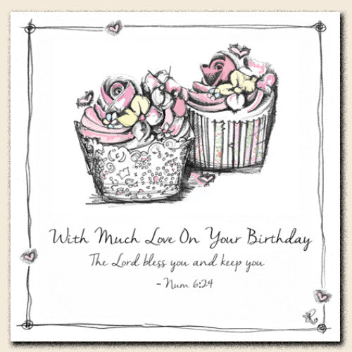Tracey Russell Much Love On Your Birthday Card - The Christian Gift Company