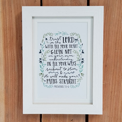 Framed Print Trust In The Lord - The Christian Gift Company