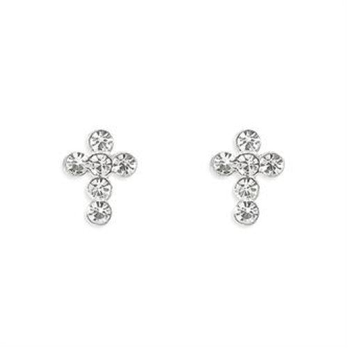 Very Sparkly Cross Stud Earrings - The Christian Gift Company