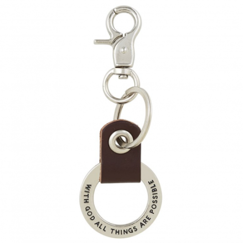 With God All Things Are Possible Keyring - The Christian Gift Company