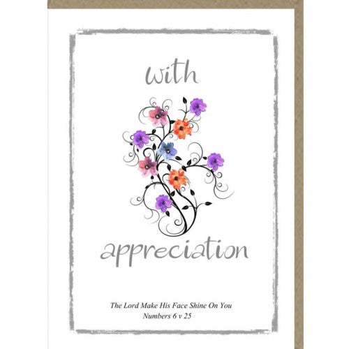 With Appreciation Greetings Card - The Christian Gift Company