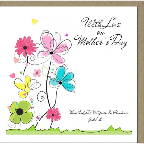 With Love On Mother's Day Greetings Card - The Christian Gift Company