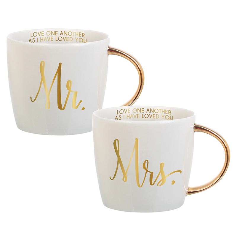 Mr and Mrs Cafe Mug Set - The Christian Gift Company