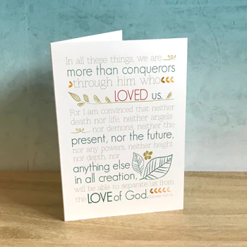 'Conqueror' greeting card - The Christian Gift Company