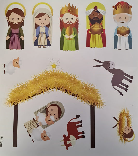 Jumbo Nativity Sticker Set - The Christian Gift Company