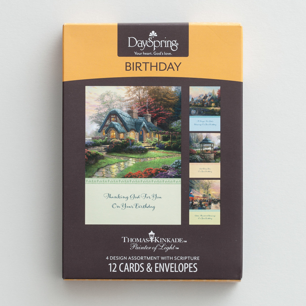 Thomas Kinkade - Birthday - 12 Boxed Cards - The Christian Gift Company