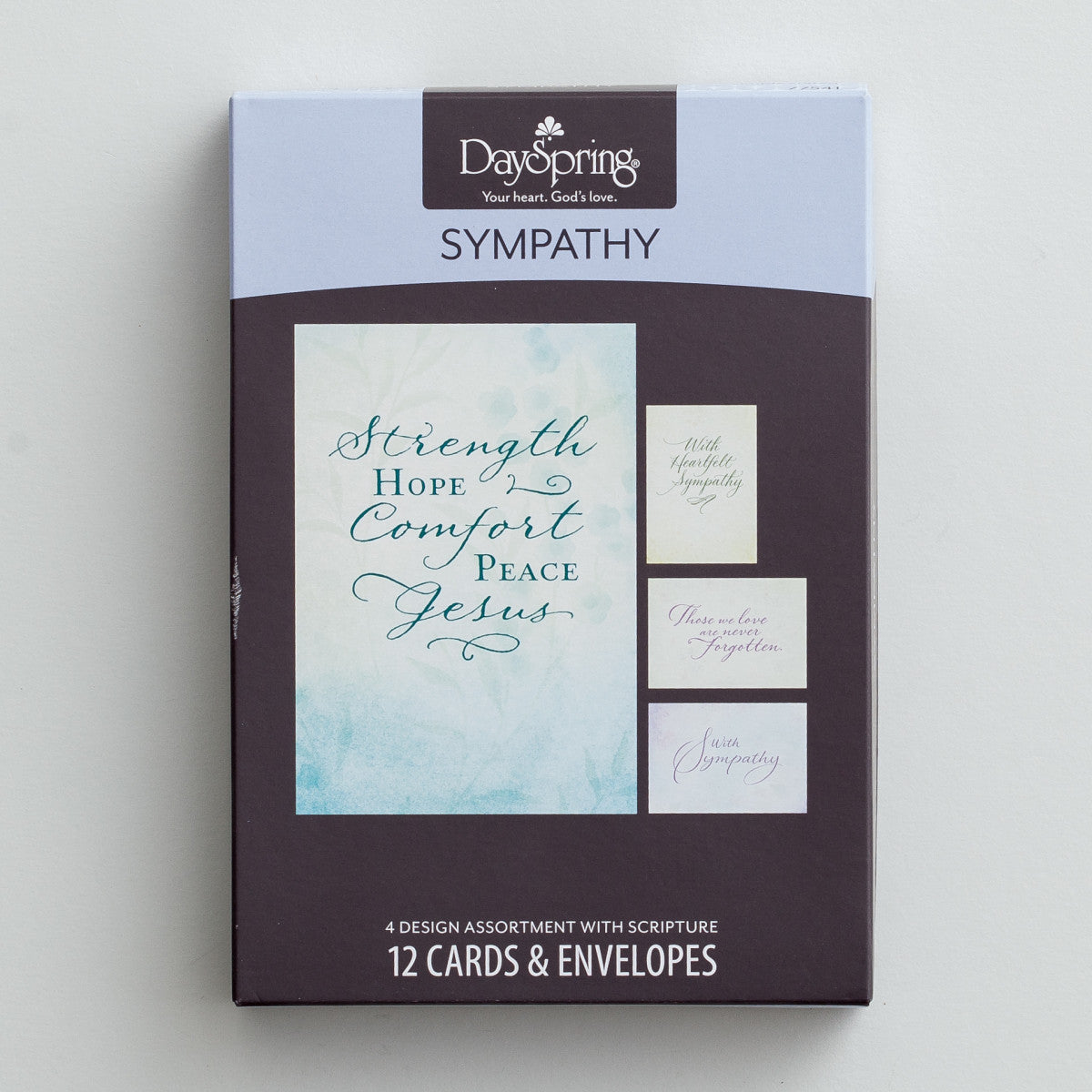 Sympathy - Simply Stated - 12 Boxed Cards - The Christian Gift Company