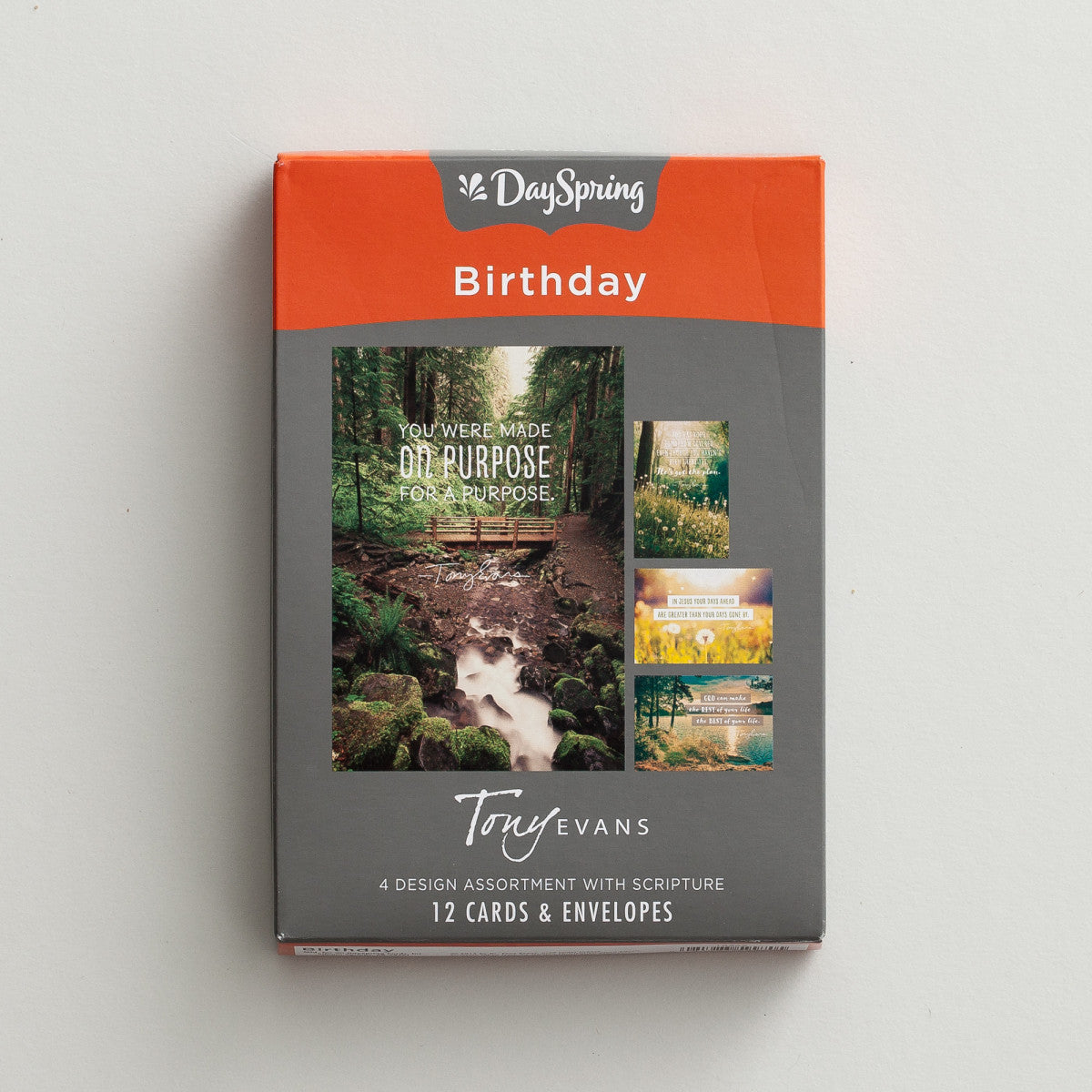 Tony Evans - Birthday - 12 Boxed Cards - The Christian Gift Company