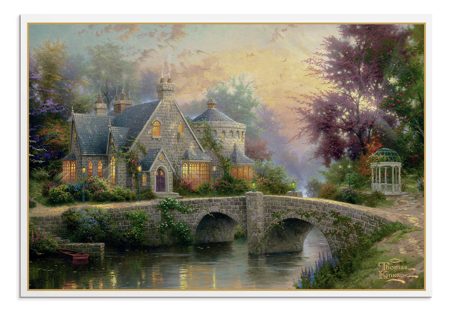 Thomas Kinkade - Thank You - 12 Boxed Cards, KJV - The Christian Gift Company