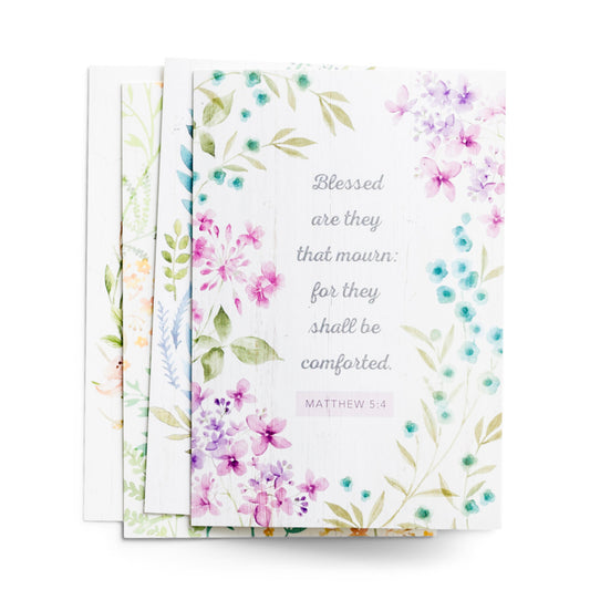 Sympathy - Botanical Frames - 12 Boxed Cards, KJV - The Christian Gift Company