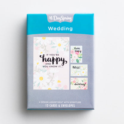 Wedding - Happy Wedding - 12 Boxed Cards - The Christian Gift Company