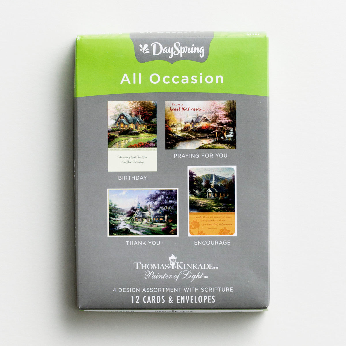 Thomas Kinkade - All Occasion - 12 Boxed Cards, KJV - The Christian Gift Company