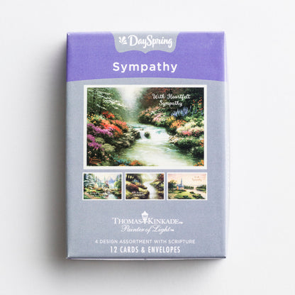 Thomas Kinkade - Sympathy - 12 Boxed Cards, KJV - The Christian Gift Company