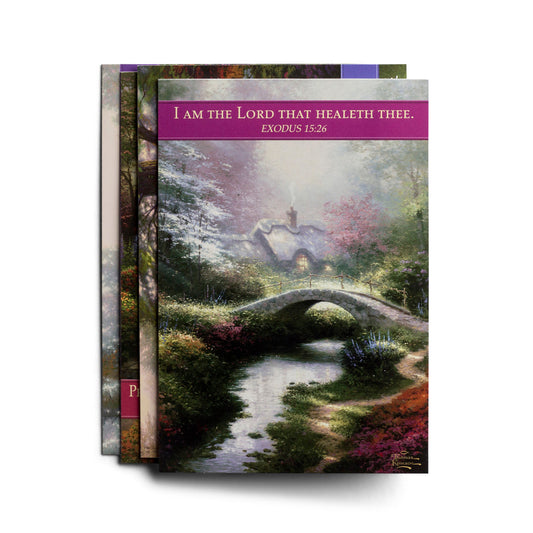 Thomas Kinkade - Get Well - Garden - 12 Boxed Cards - KJV - The Christian Gift Company