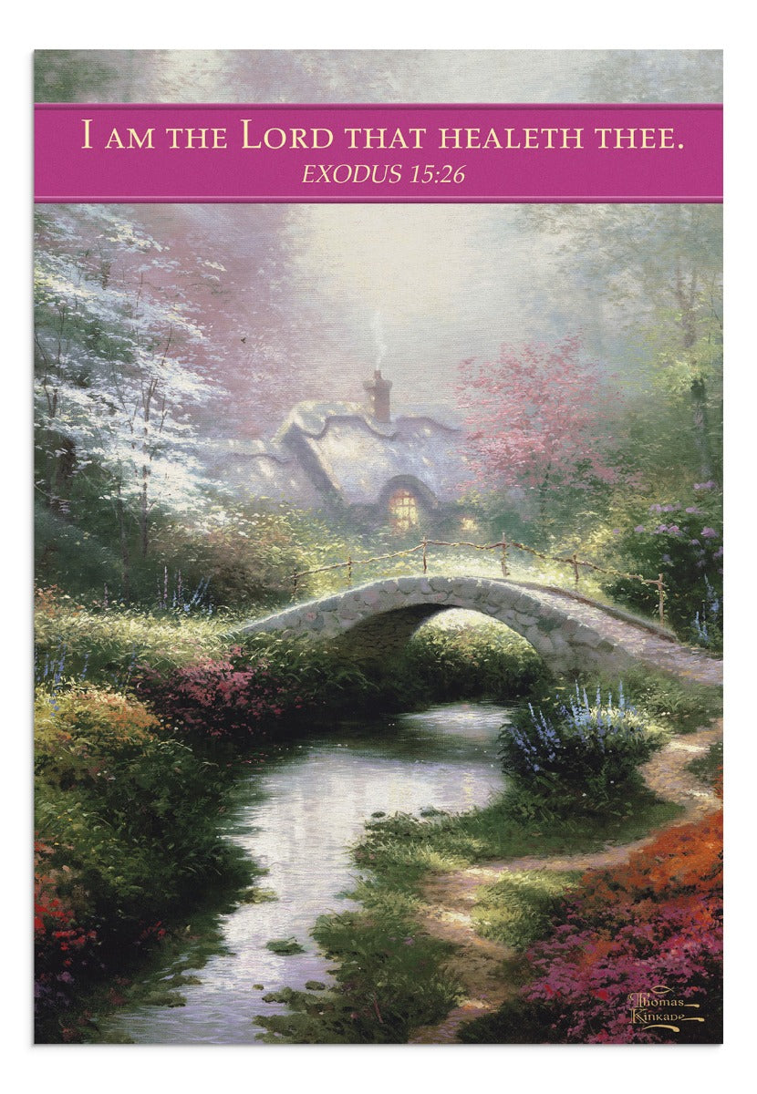 Thomas Kinkade - Get Well - Garden - 12 Boxed Cards - KJV - The Christian Gift Company