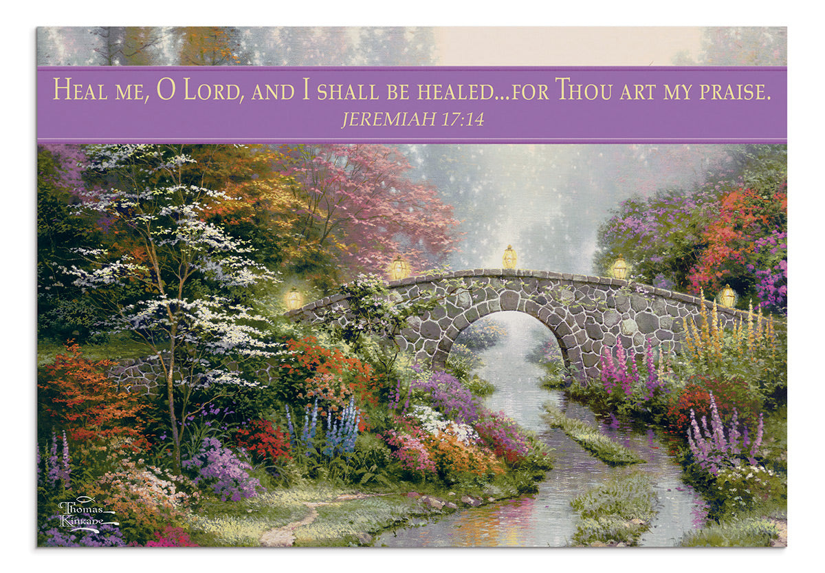 Thomas Kinkade - Get Well - Garden - 12 Boxed Cards - KJV - The Christian Gift Company