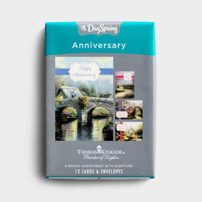 Anniversary - Thomas Kinkade - 12 Boxed Cards - The Christian Gift Company