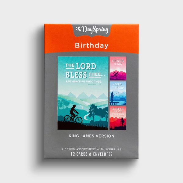 Birthday - Outdoor Activities - 12 Boxed Cards, KJV - The Christian Gift Company