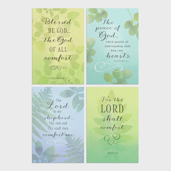 Sympathy - Thoughts & Prayers - 12 Boxed Cards, KJV - The Christian Gift Company