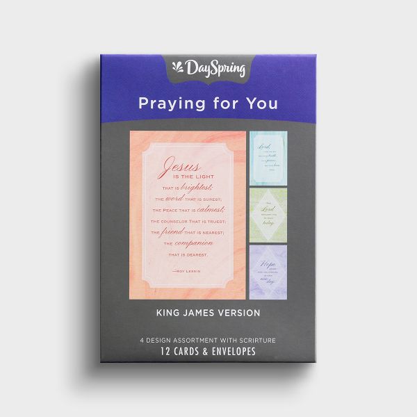 Praying for You - Jesus Is The Light - 12 Boxed Cards, KJV - The Christian Gift Company